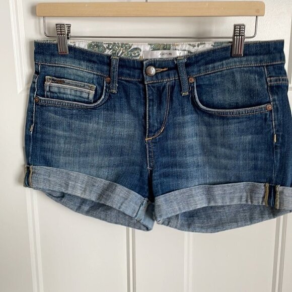 Joe’s jeans loose rolled jean shorts summer beach spring sz 28 - Picture 2 of 8